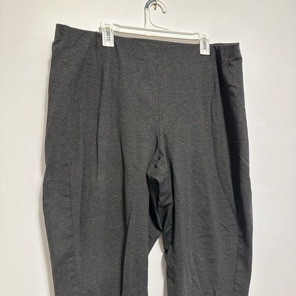 J Jill Womens Ponte Slim Leg Pants Size 4X Gray Flat Front Pockets Pull On - Picture 2 of 6